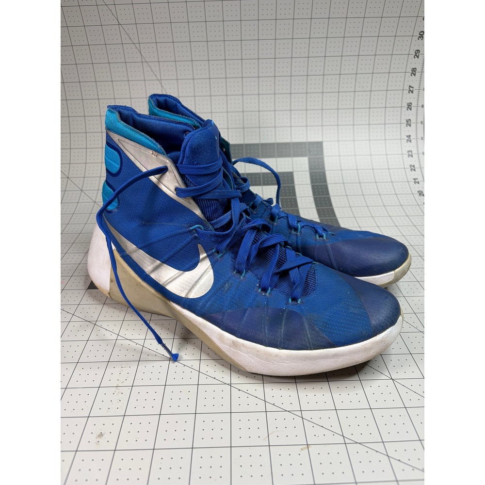 Nike Hyperdunk 2015 Blue Silver High Top Basketball Shoes 749561-404 Mens 11